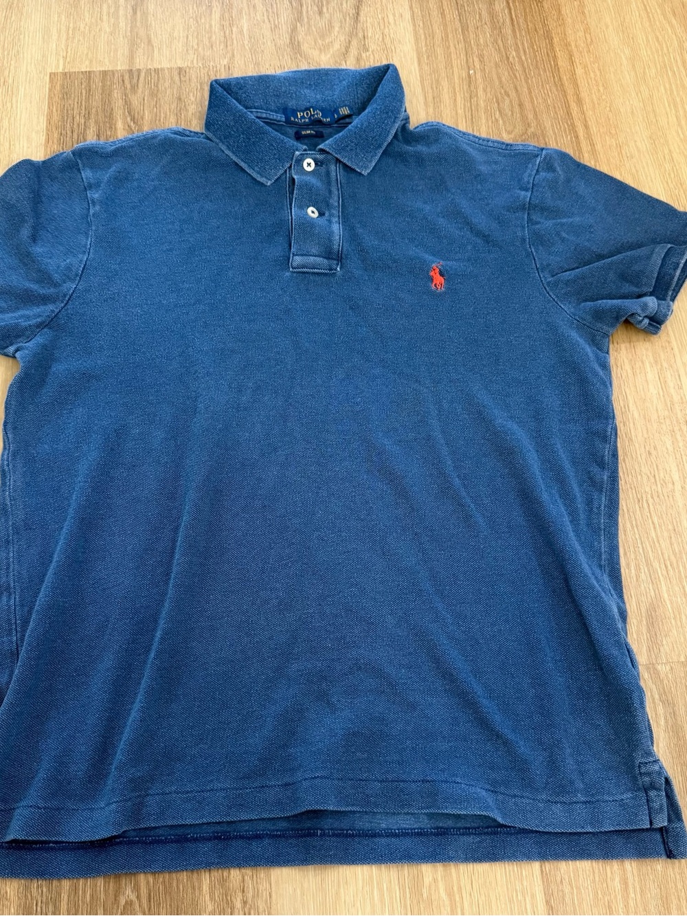 Polo by Ralph Lauren Navy Blue Polo with Red Pony Logo